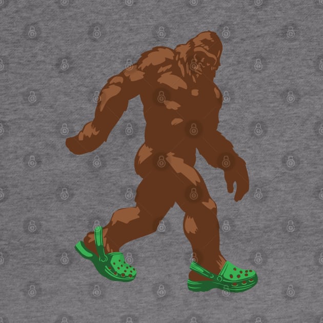 Bigfoot Wearing Crocs by CTKR Studio